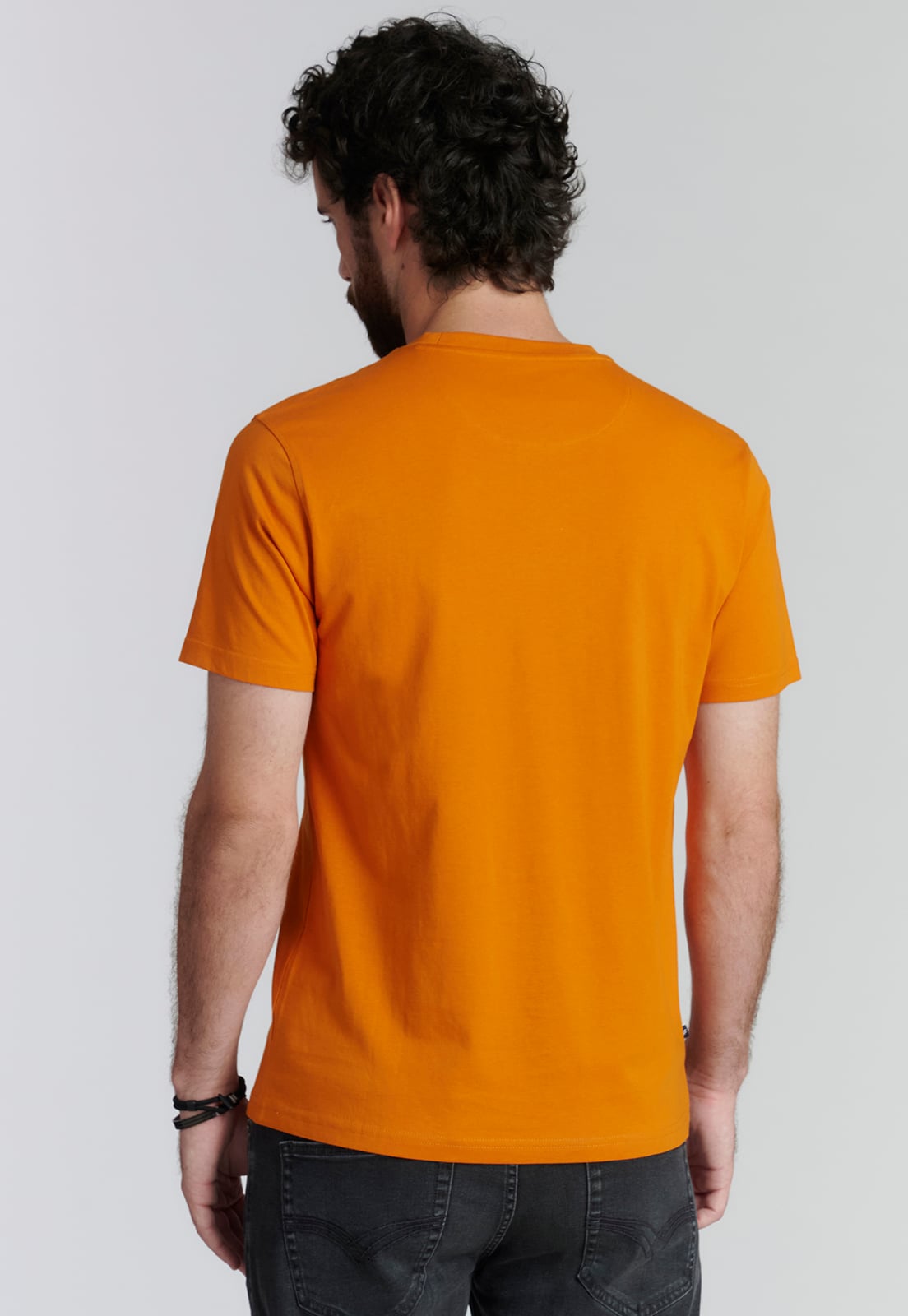 POLERA ALGODÓN HOMBRE FEROUCH NARANJO BÁSICA MAINE FR PUMKIN - 4
