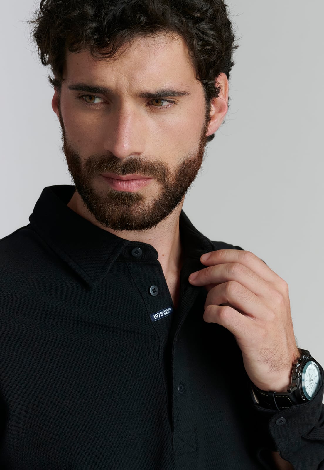 POLERA ALGODÓN HOMBRE FEROUCH NEGRO DENVER FJS BLACK - 3