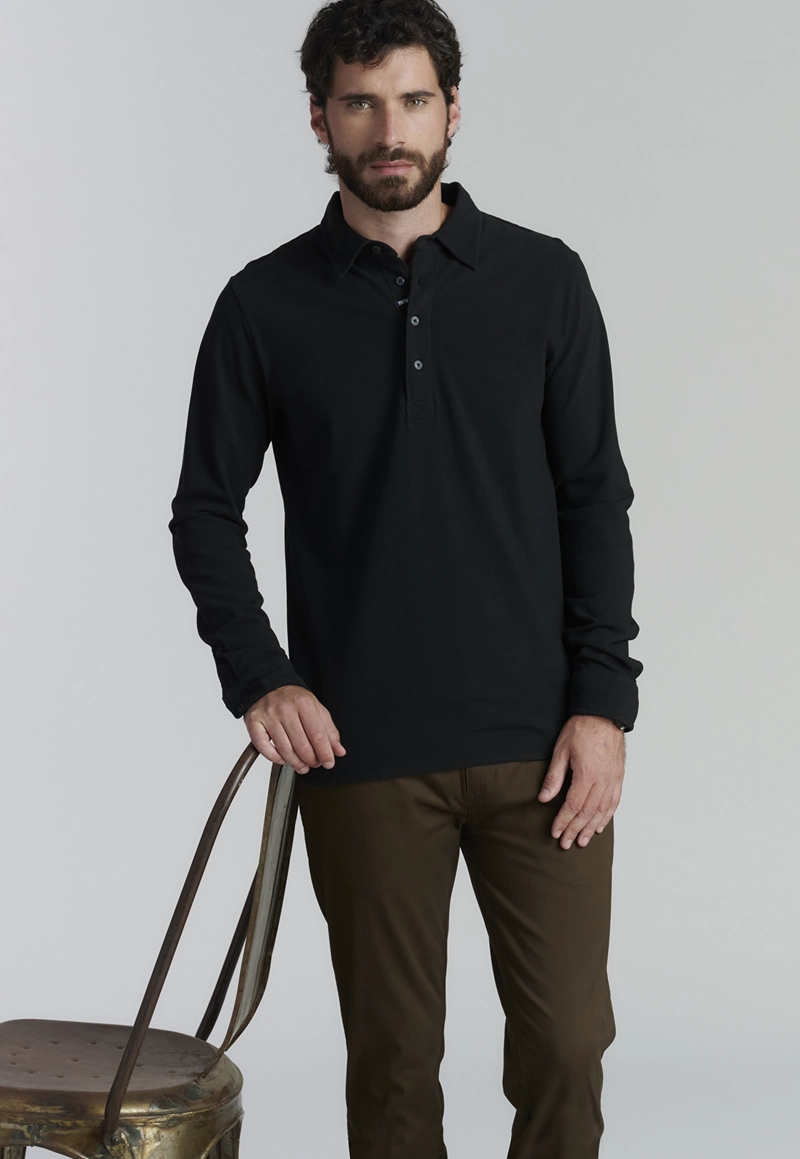 POLERA ALGODÓN HOMBRE FEROUCH NEGRO DENVER FJS BLACK - 5