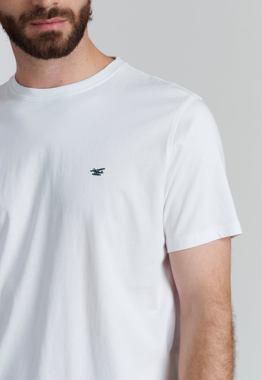 POLERA ALGODÓN HOMBRE FEROUCH BLANCO BÁSICA MAINE FR WHITE - 3