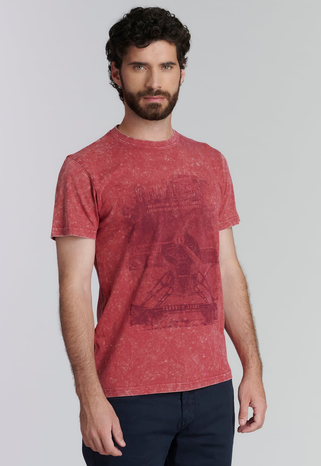POLERA ALGODÓN HOMBRE FEROUCH ROJO BOSTON FJS BRICK - 1