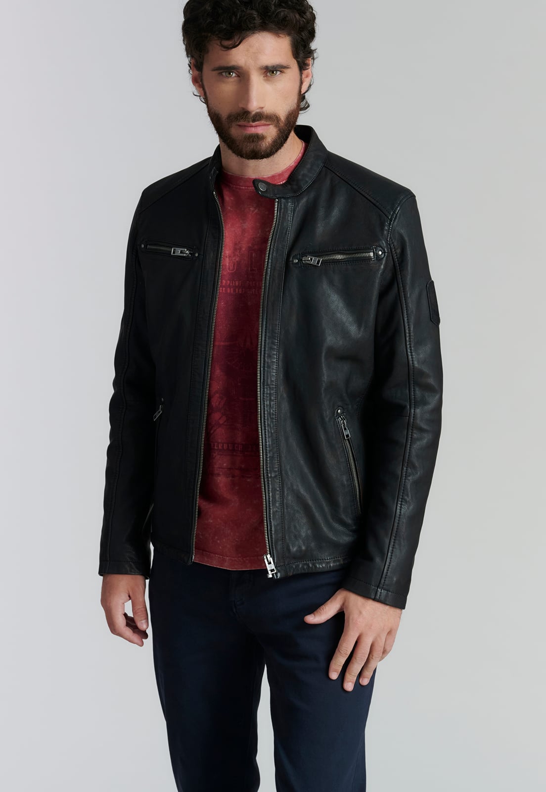 POLERA ALGODÓN HOMBRE FEROUCH ROJO BOSTON FJS BRICK - 5