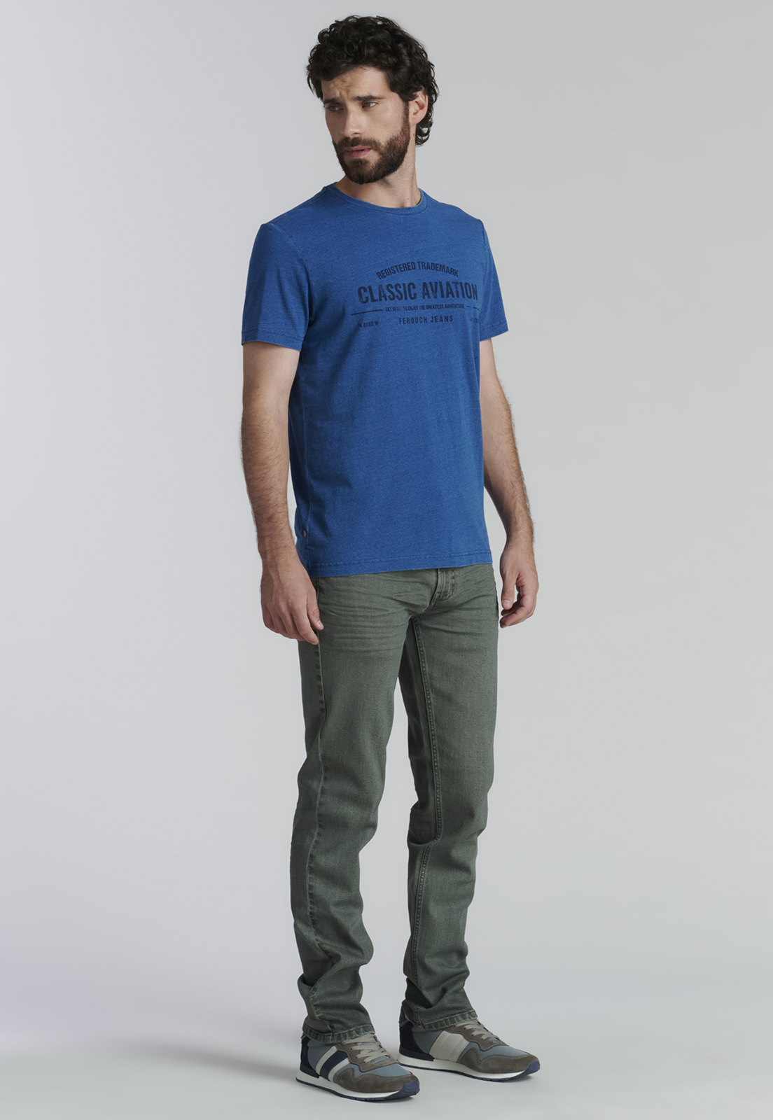 POLERA ALGODÓN HOMBRE FEROUCH AZUL IDAHO FJS INDIGO - 2