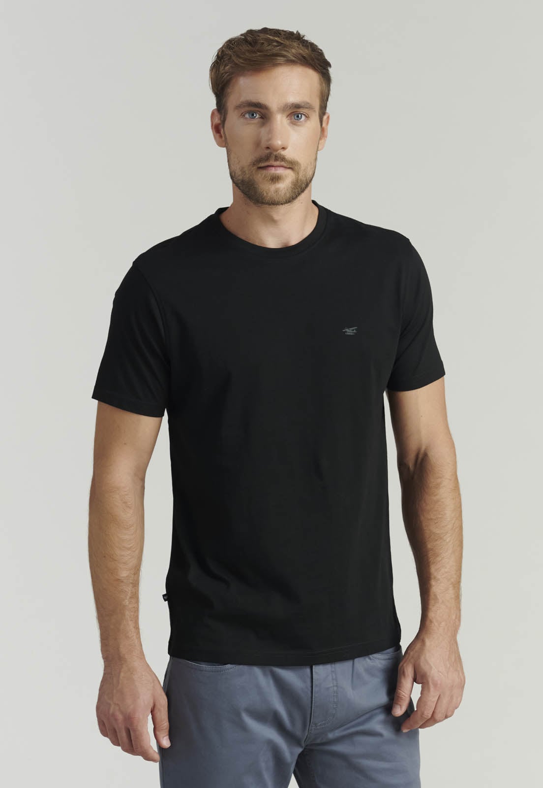 POLERA ALGODÓN HOMBRE FEROUCH NEGRO BÁSICA MAINE FR BLACK - 1