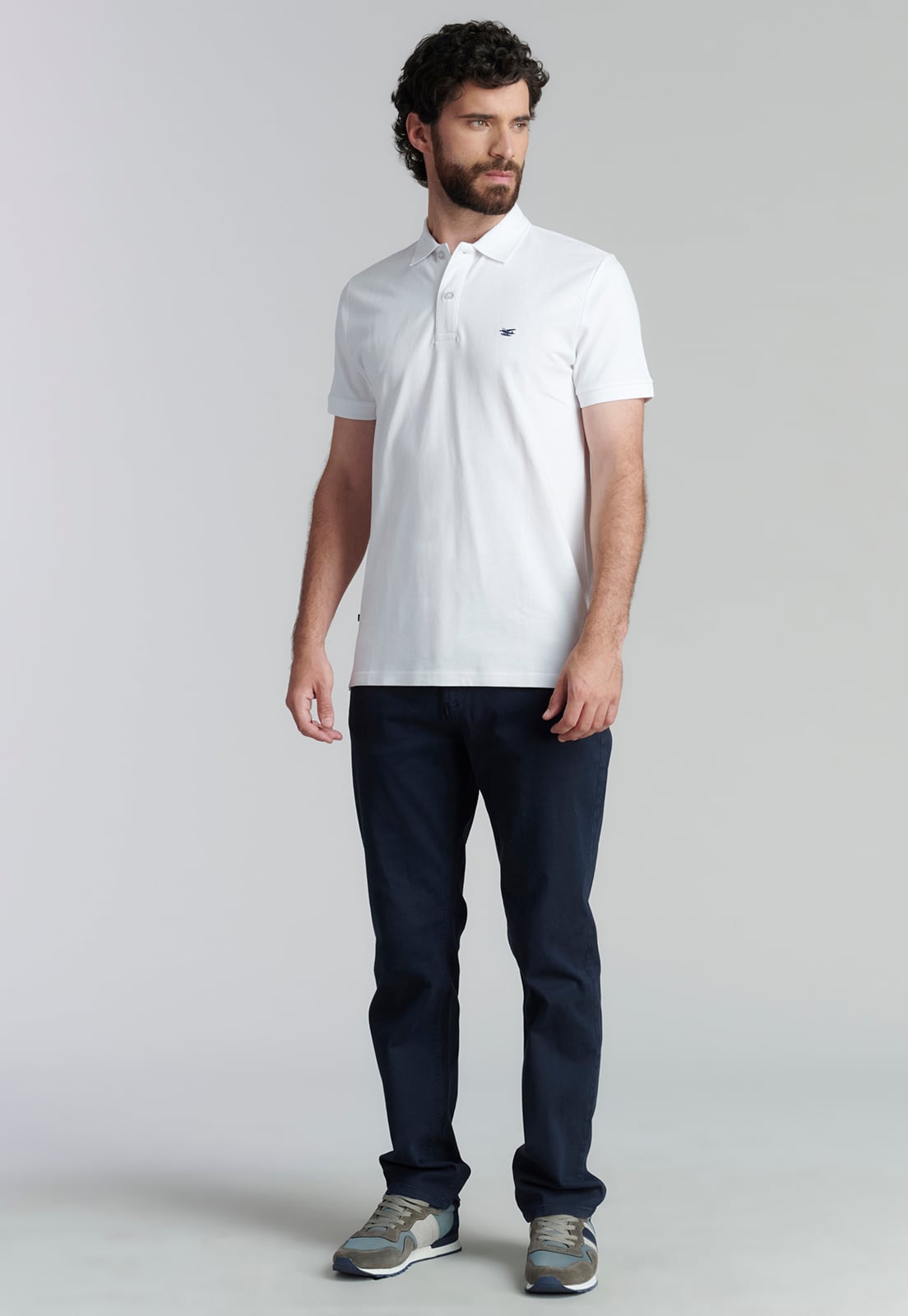 POLERA ALGODÓN ORGÁNICO HOMBRE FEROUCH BLANCO BÁSICA PIQUE FR WHITE - 2