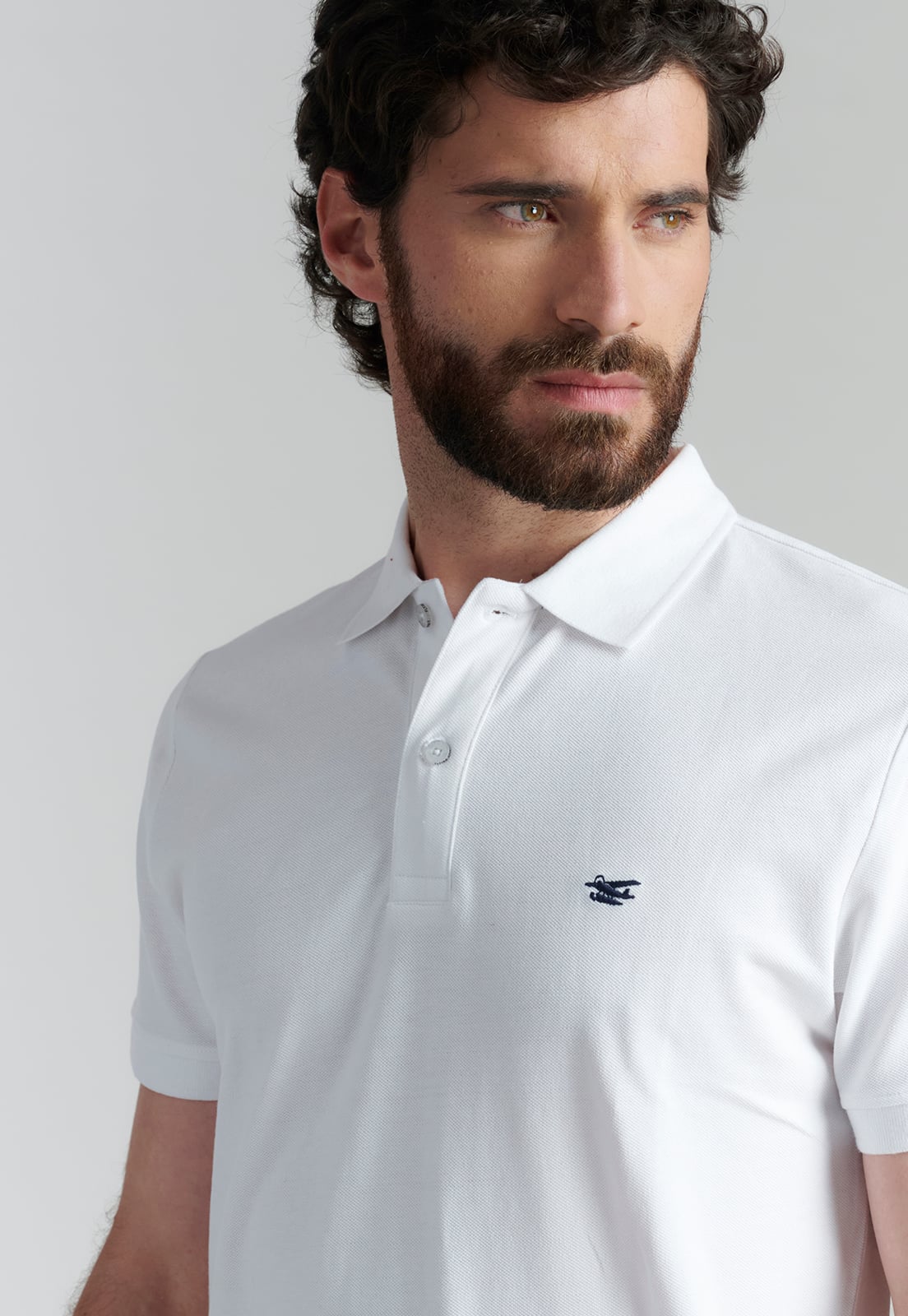 POLERA ALGODÓN ORGÁNICO HOMBRE FEROUCH BLANCO BÁSICA PIQUE FR WHITE - 3