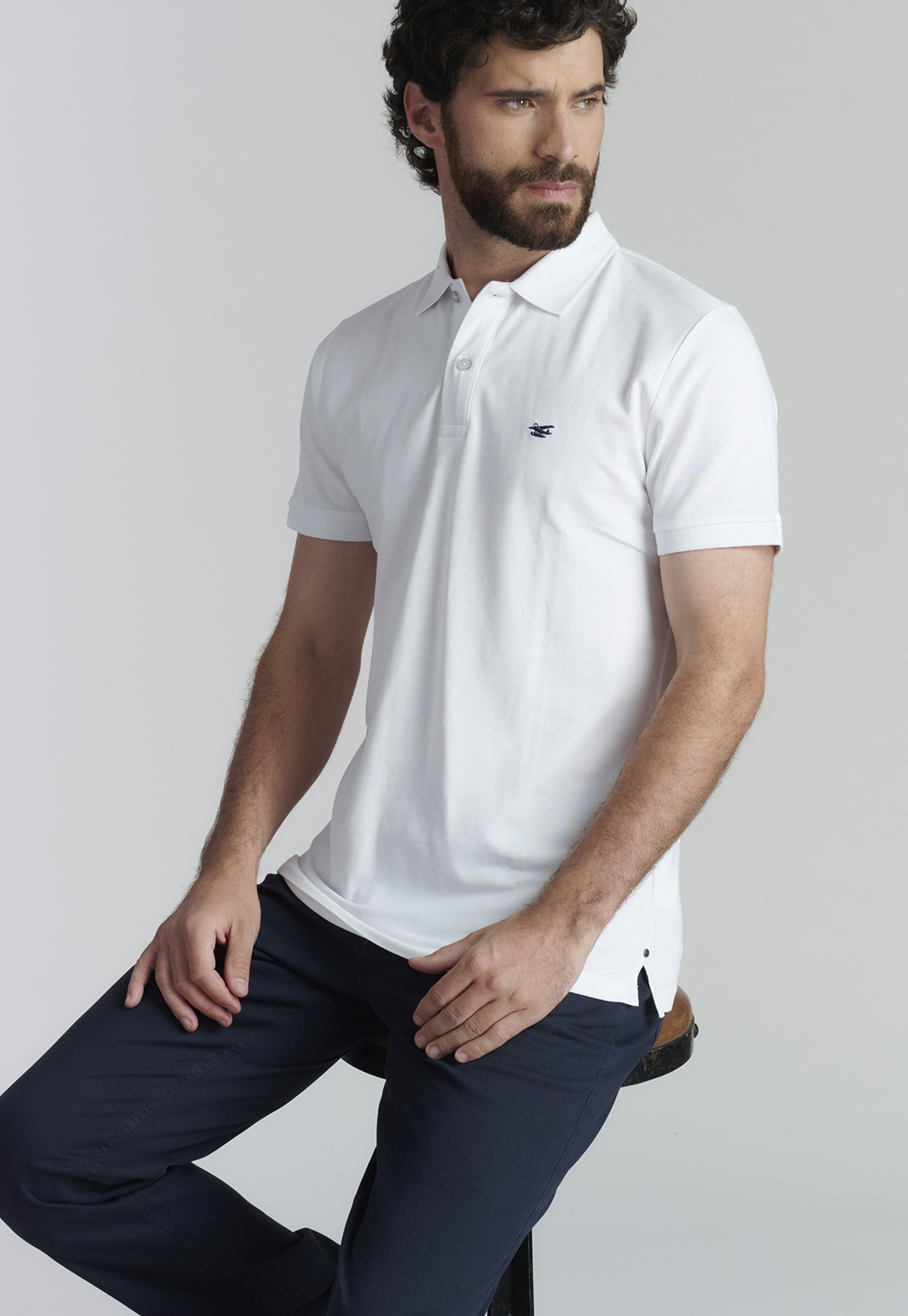 POLERA ALGODÓN ORGÁNICO HOMBRE FEROUCH BLANCO BÁSICA PIQUE FR WHITE - 5