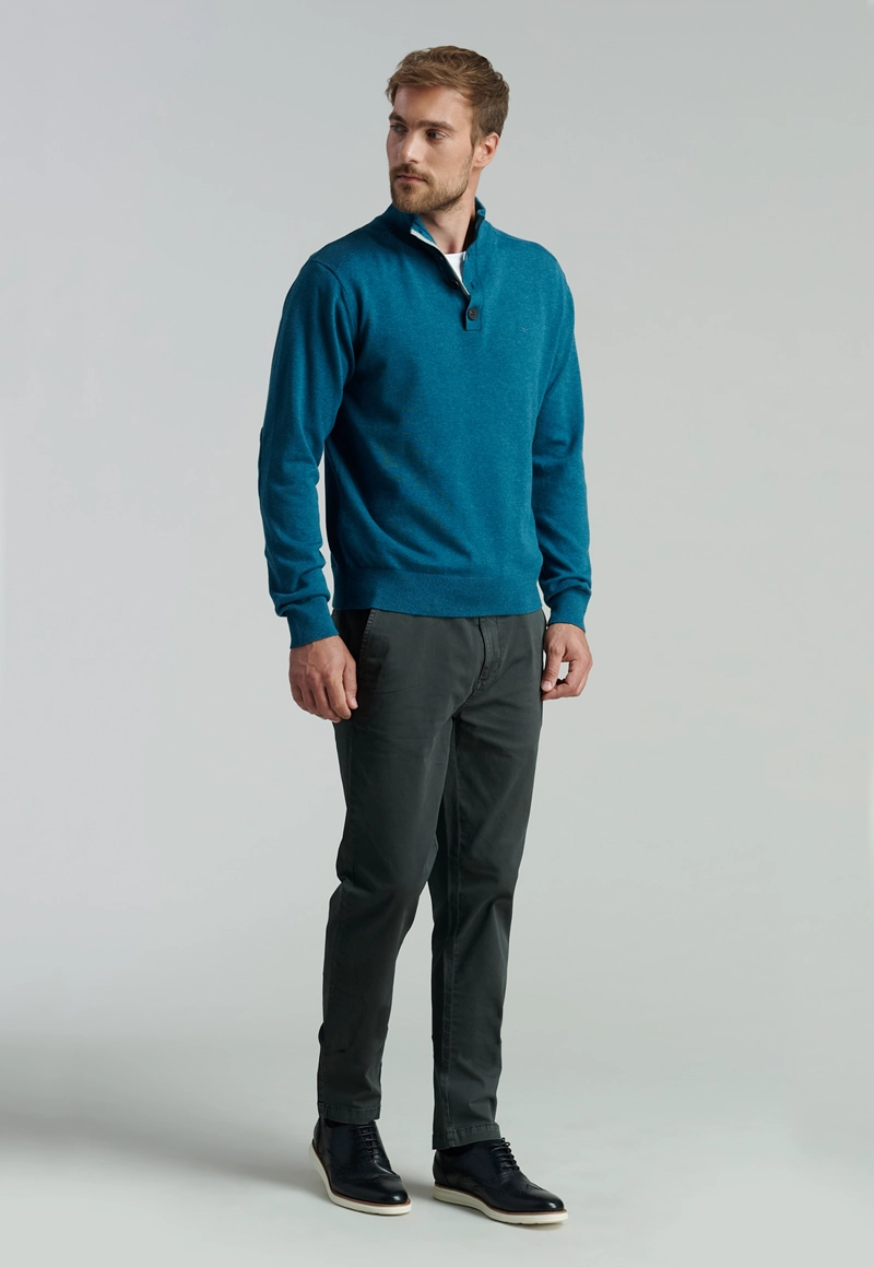SWEATER ALGODÓN HOMBRE FEROUCH VERDE BRISTOL F BUSINESS DK RIVER - 2