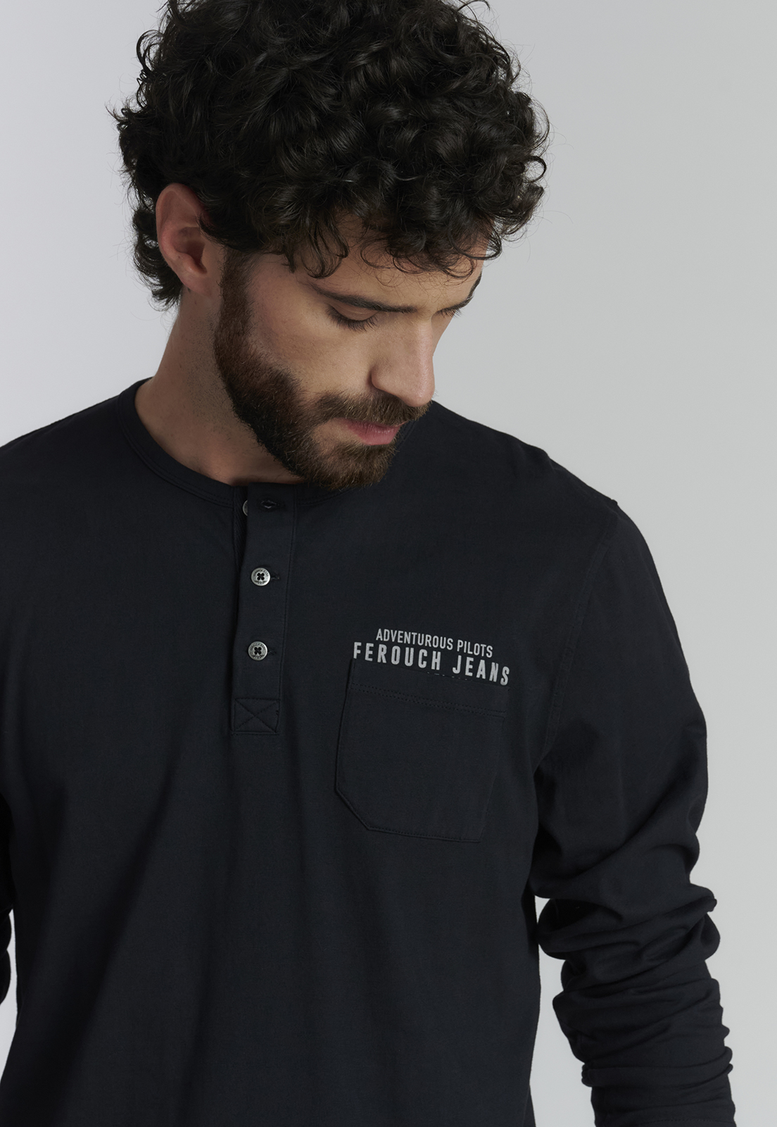 POLERA ALGODÓN HOMBRE FEROUCH NEGRO FLORIDA FJS BLACK - 3