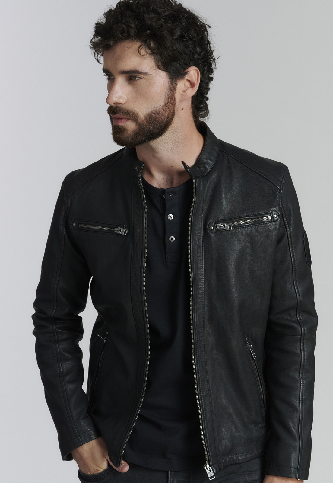 POLERA ALGODÓN HOMBRE FEROUCH NEGRO FLORIDA FJS BLACK - 5