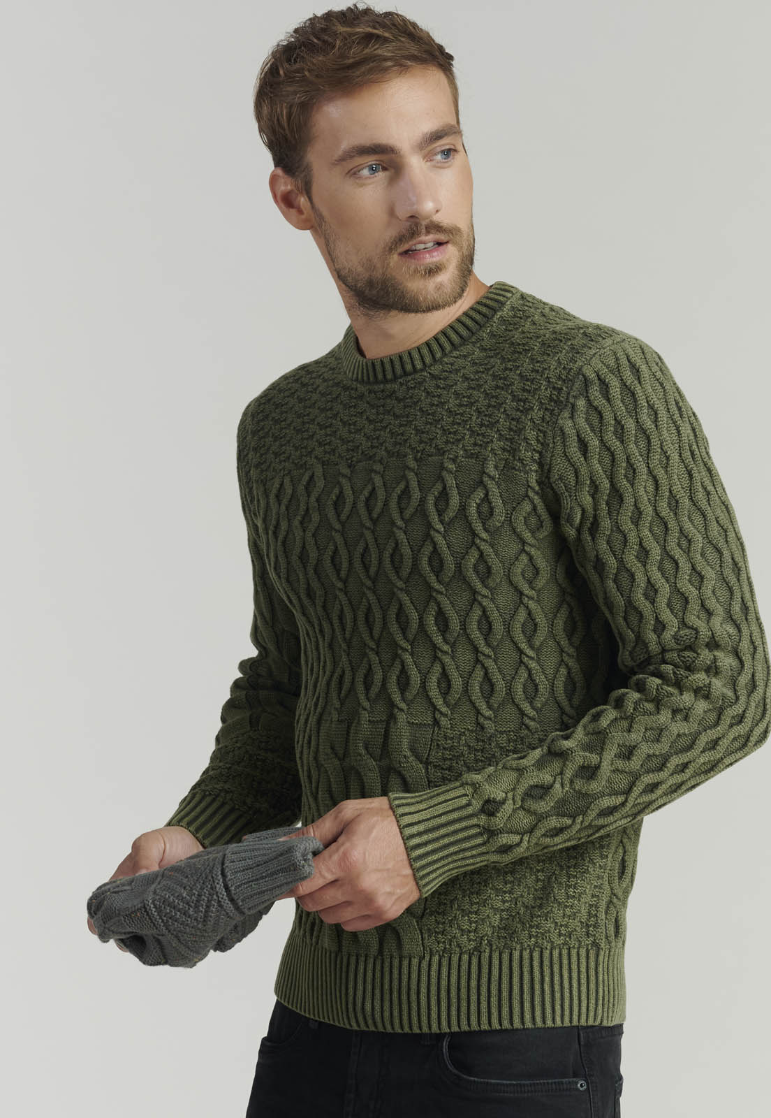 SWEATER HOMBRE FEROUCH VERDE PHOENIX FR MILITARY - 5