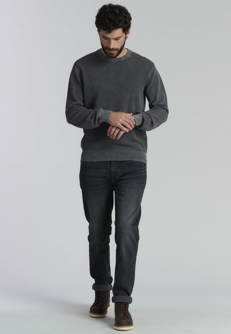 SWEATER ALGODÓN HOMBRE FEROUCH GRIS NEW YORK FJS GRAPHITE - 2