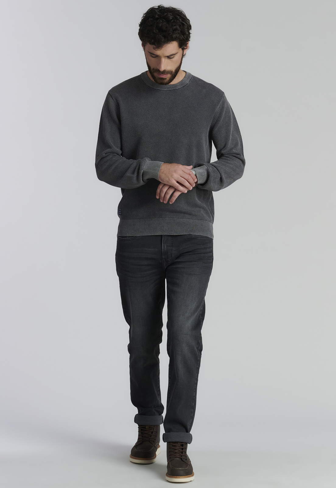 SWEATER ALGODÓN HOMBRE FEROUCH GRIS NEW YORK FJS GRAPHITE - 2