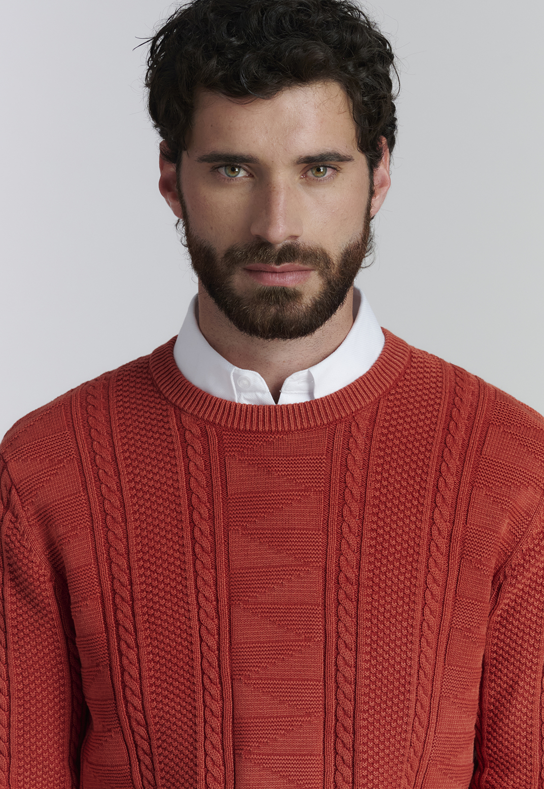 SWEATER ALGODÓN HOMBRE FEROUCH ROJO CHICAGO FJS BRICK - 3