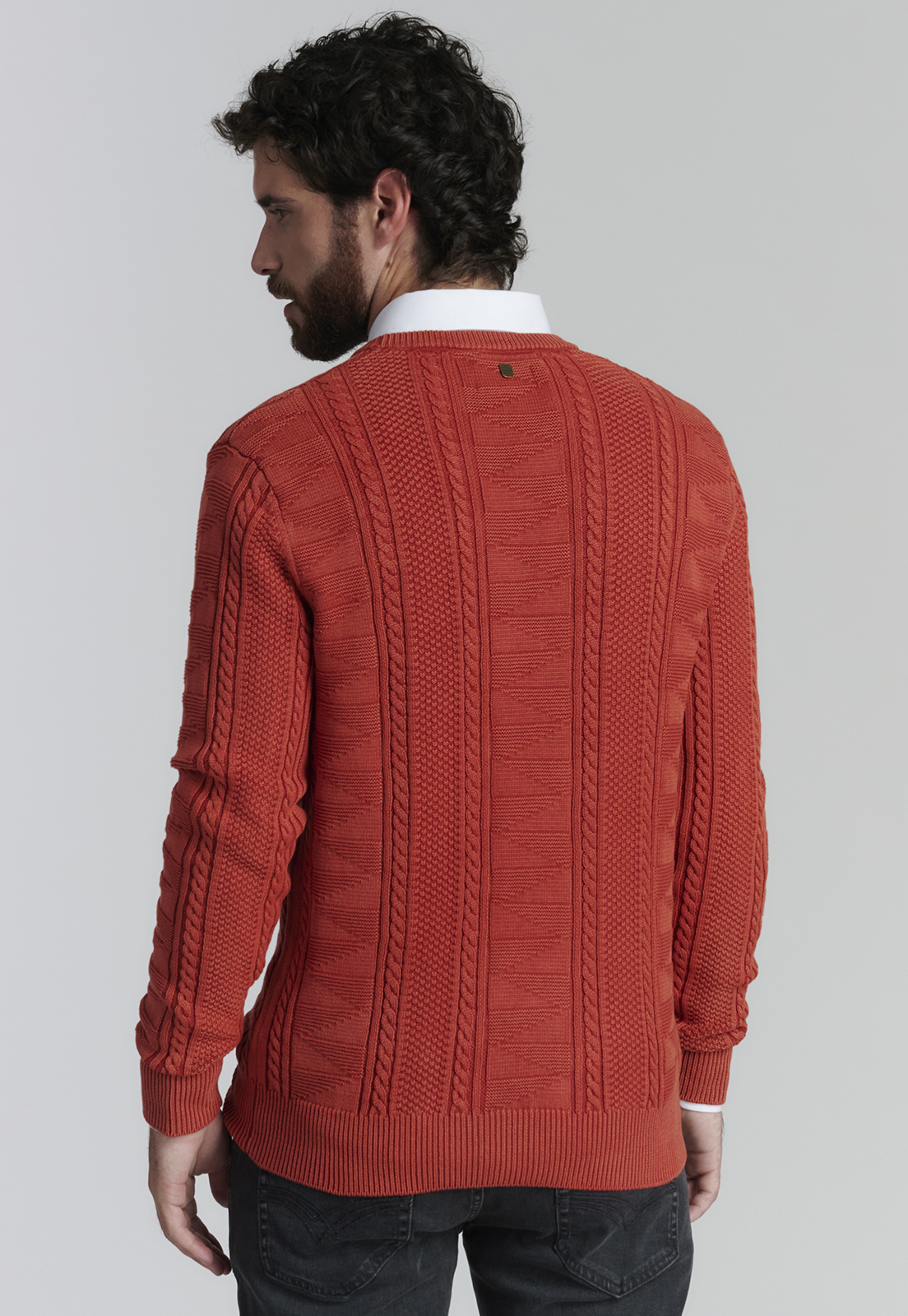 SWEATER ALGODÓN HOMBRE FEROUCH ROJO CHICAGO FJS BRICK - 4