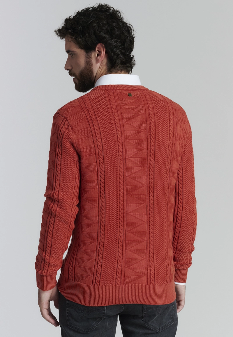 SWEATER ALGODÓN HOMBRE FEROUCH ROJO CHICAGO FJS BRICK - 4