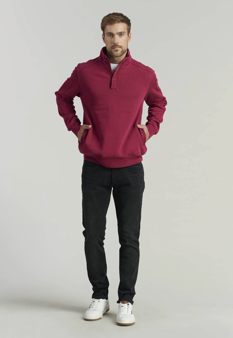POLERÓN ALGODÓN HOMBRE FEROUCH ROJO WASHINGTON FR DK BURGUNDY - 2