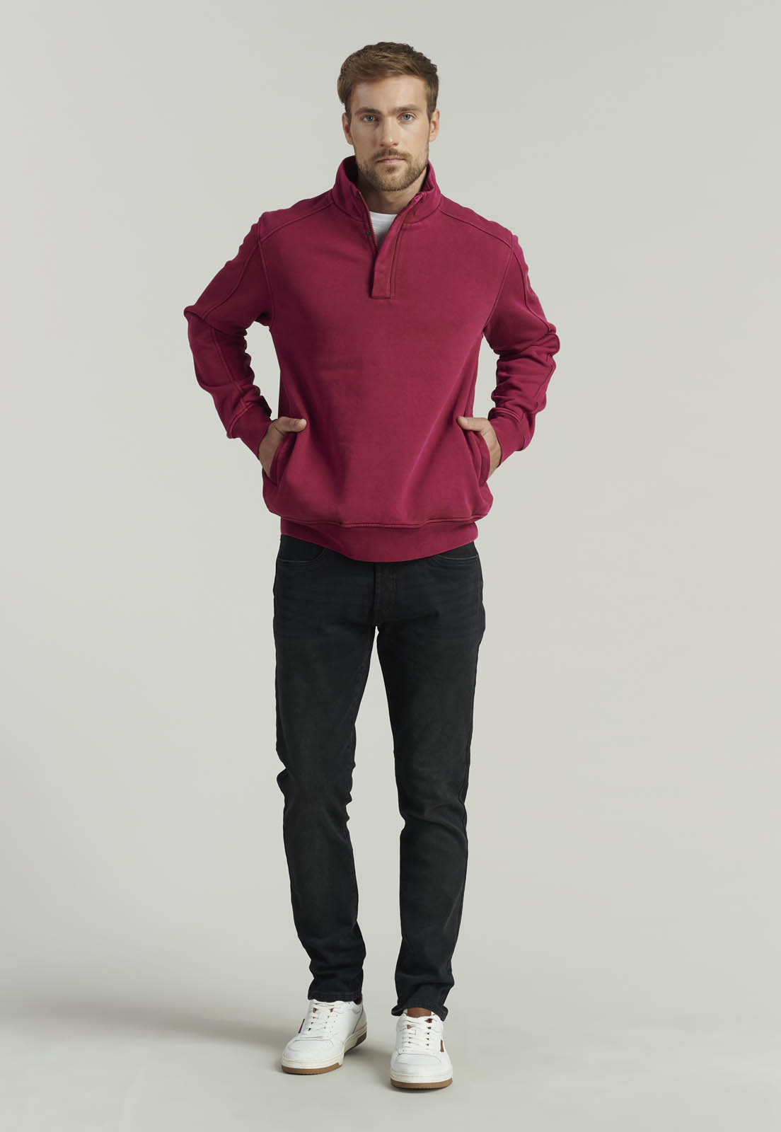 POLERÓN ALGODÓN HOMBRE FEROUCH ROJO WASHINGTON FR DK BURGUNDY - 2