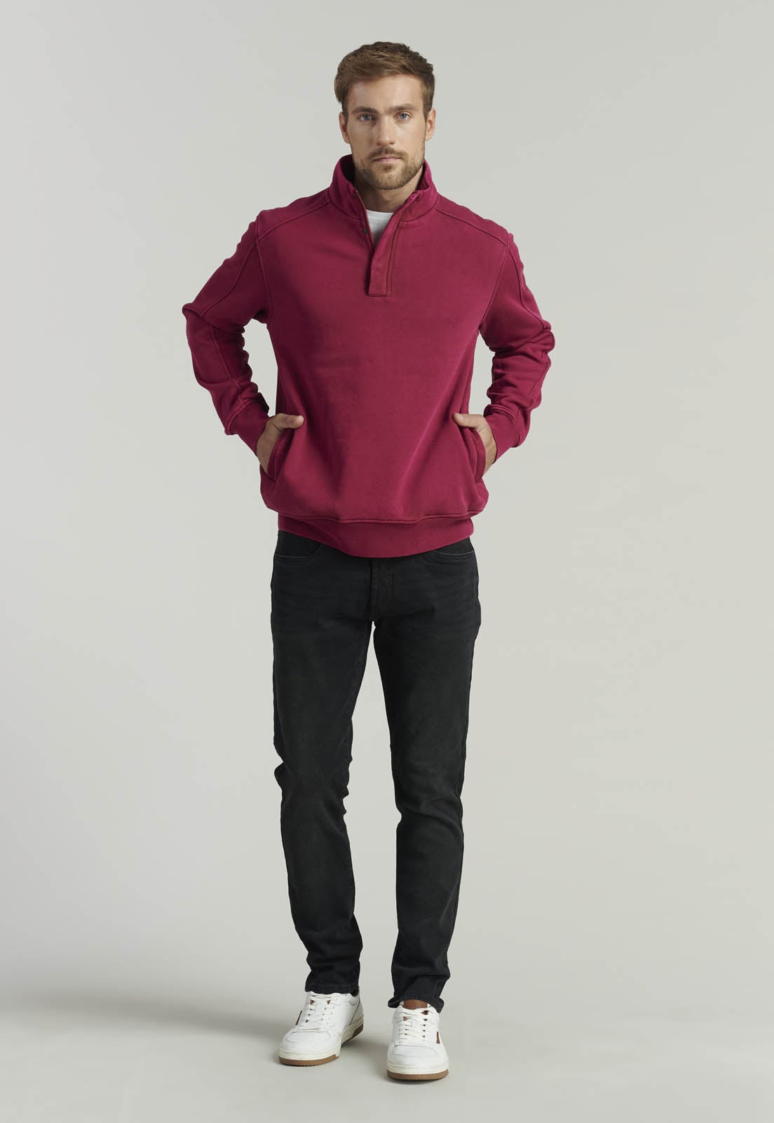 POLERÓN ALGODÓN HOMBRE FEROUCH ROJO WASHINGTON FR DK BURGUNDY - 2