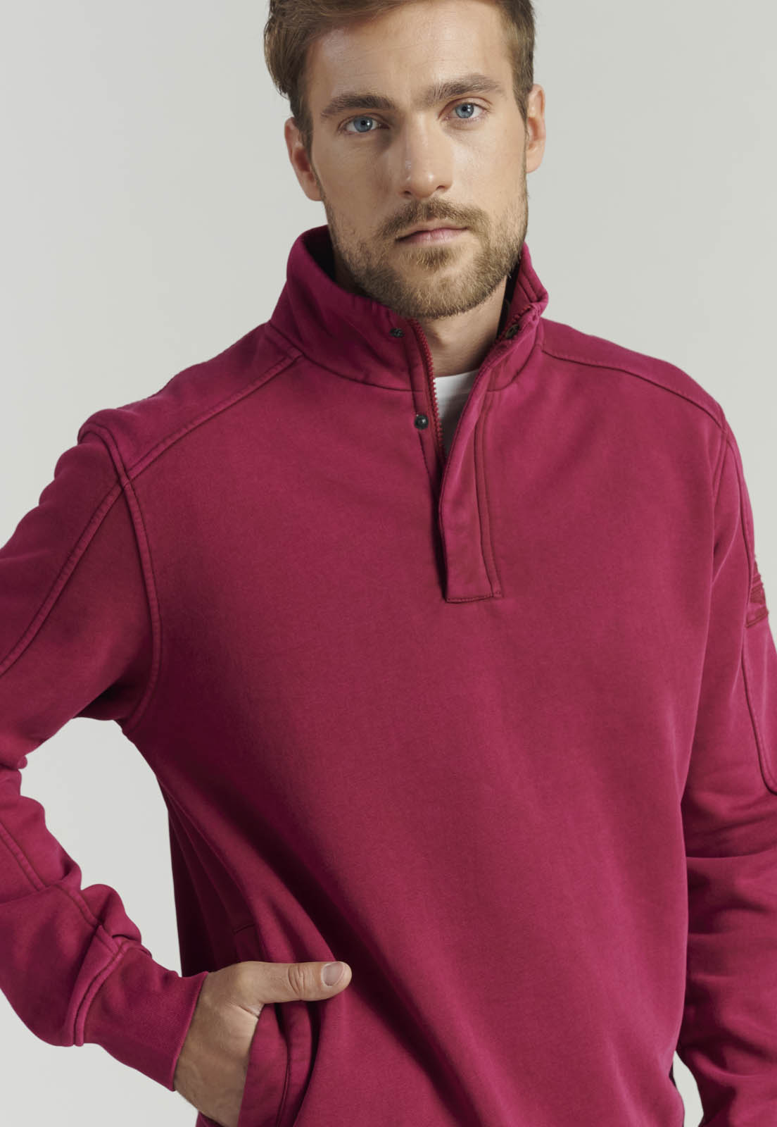 POLERÓN ALGODÓN HOMBRE FEROUCH ROJO WASHINGTON FR DK BURGUNDY - 3