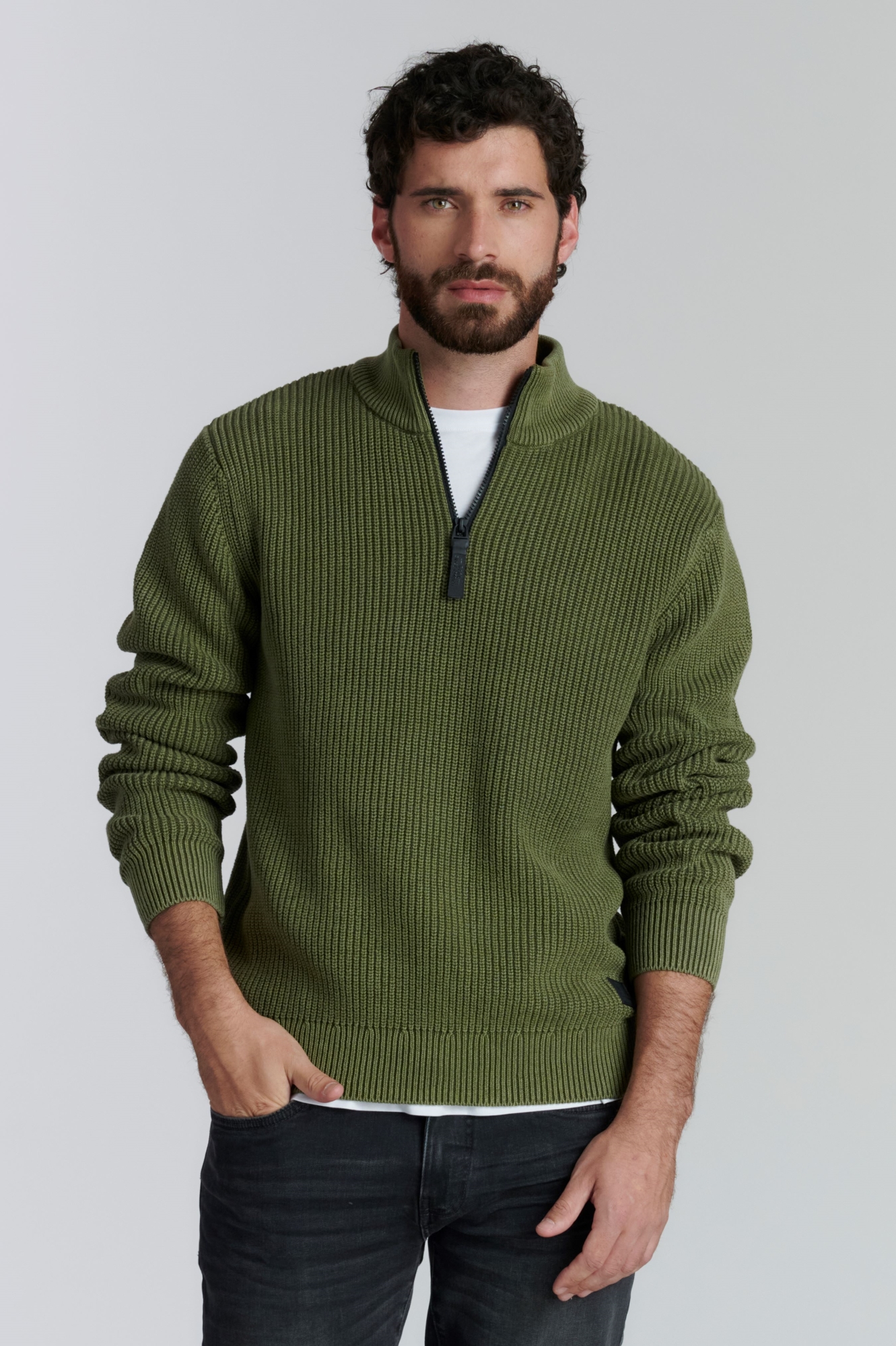 SWEATER ALGODÓN HOMBRE FEROUCH VERDE OHIO FJS MILITARY - 1