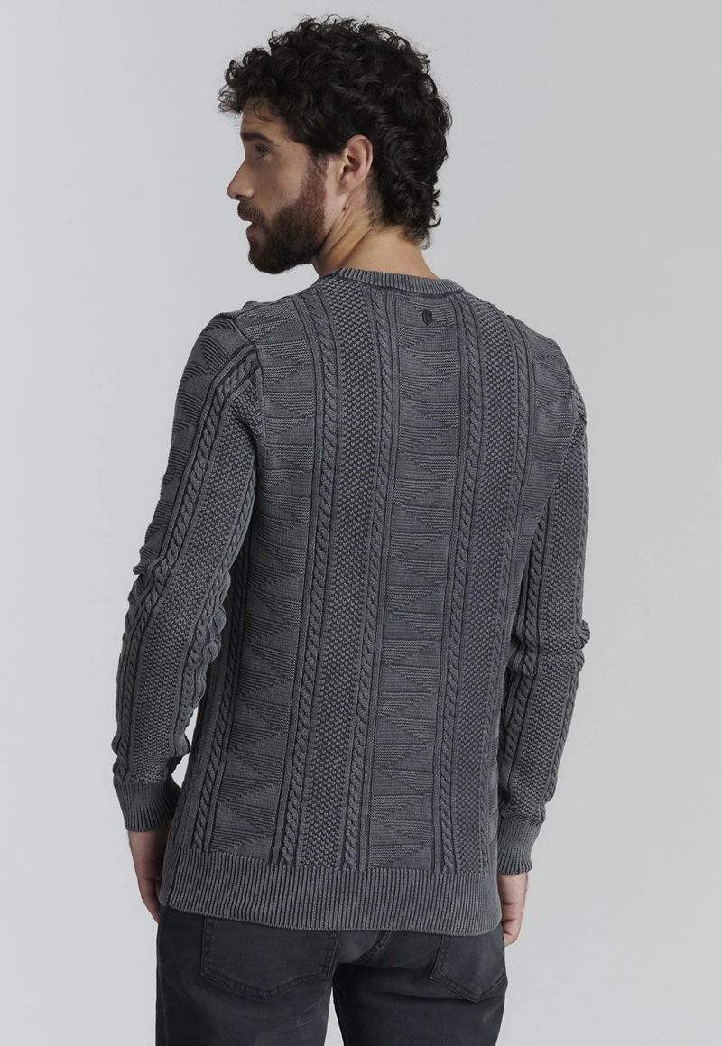 SWEATER ALGODÓN HOMBRE FEROUCH GRIS CHICAGO FJS GRAPHITE - 4