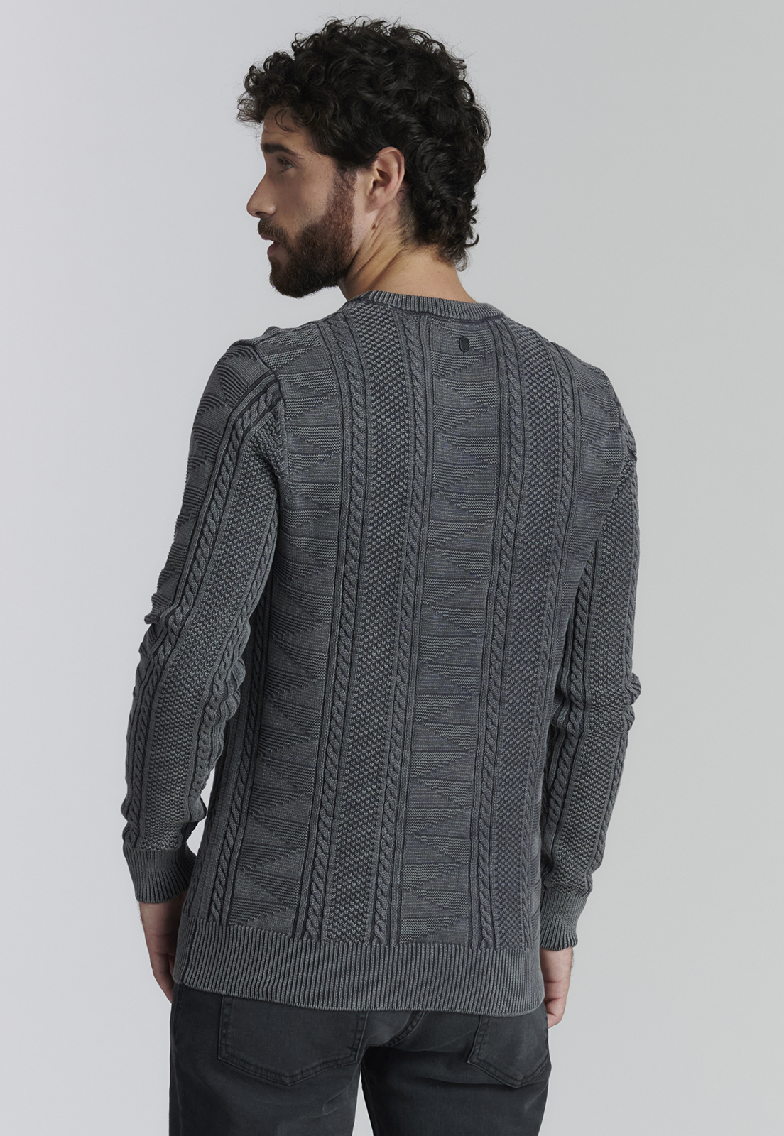 SWEATER ALGODÓN HOMBRE FEROUCH GRIS CHICAGO FJS GRAPHITE - 4