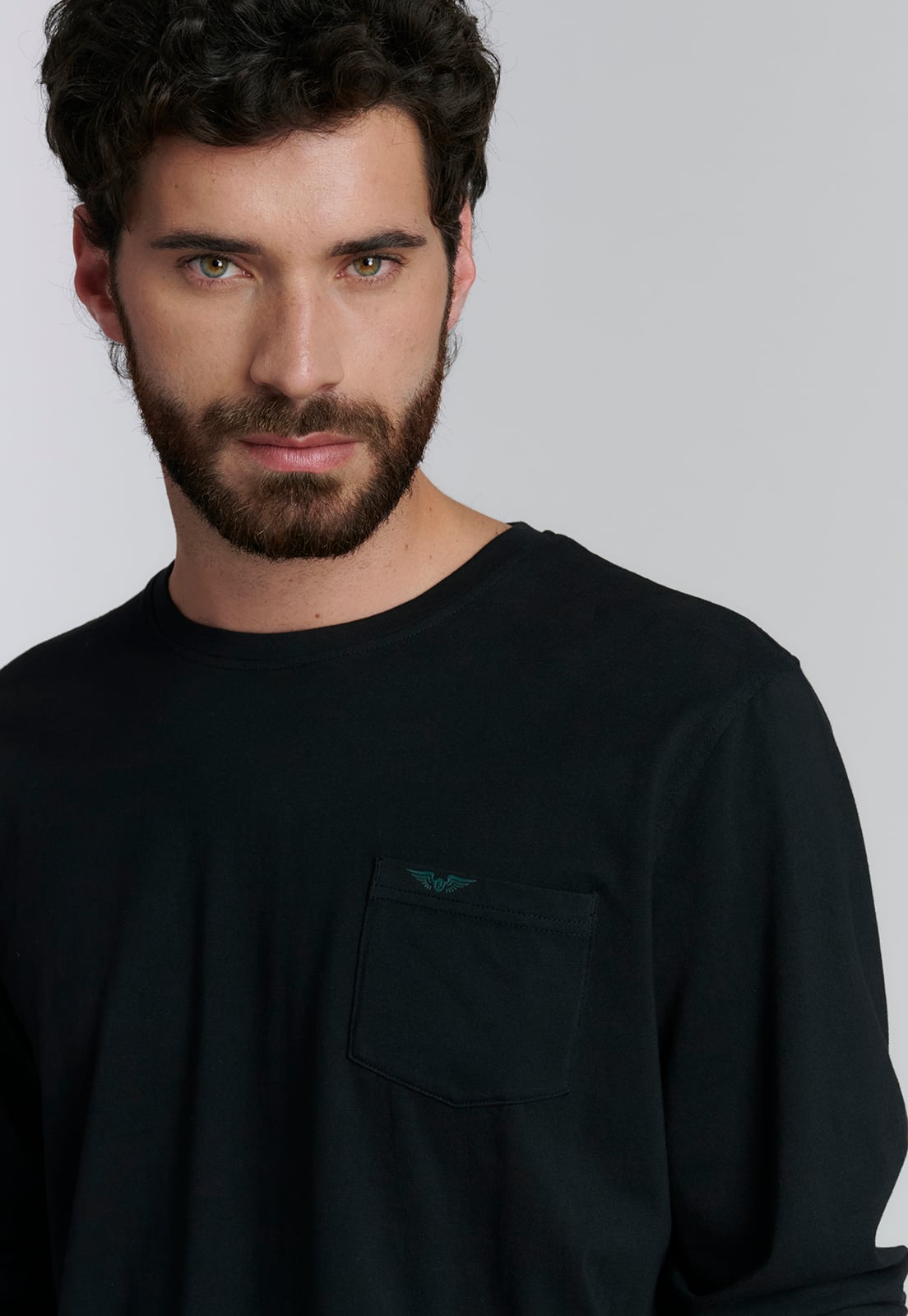 POLERA ALGODÓN HOMBRE FEROUCH NEGRO BÁSICA OREGON FR BLACK - 3