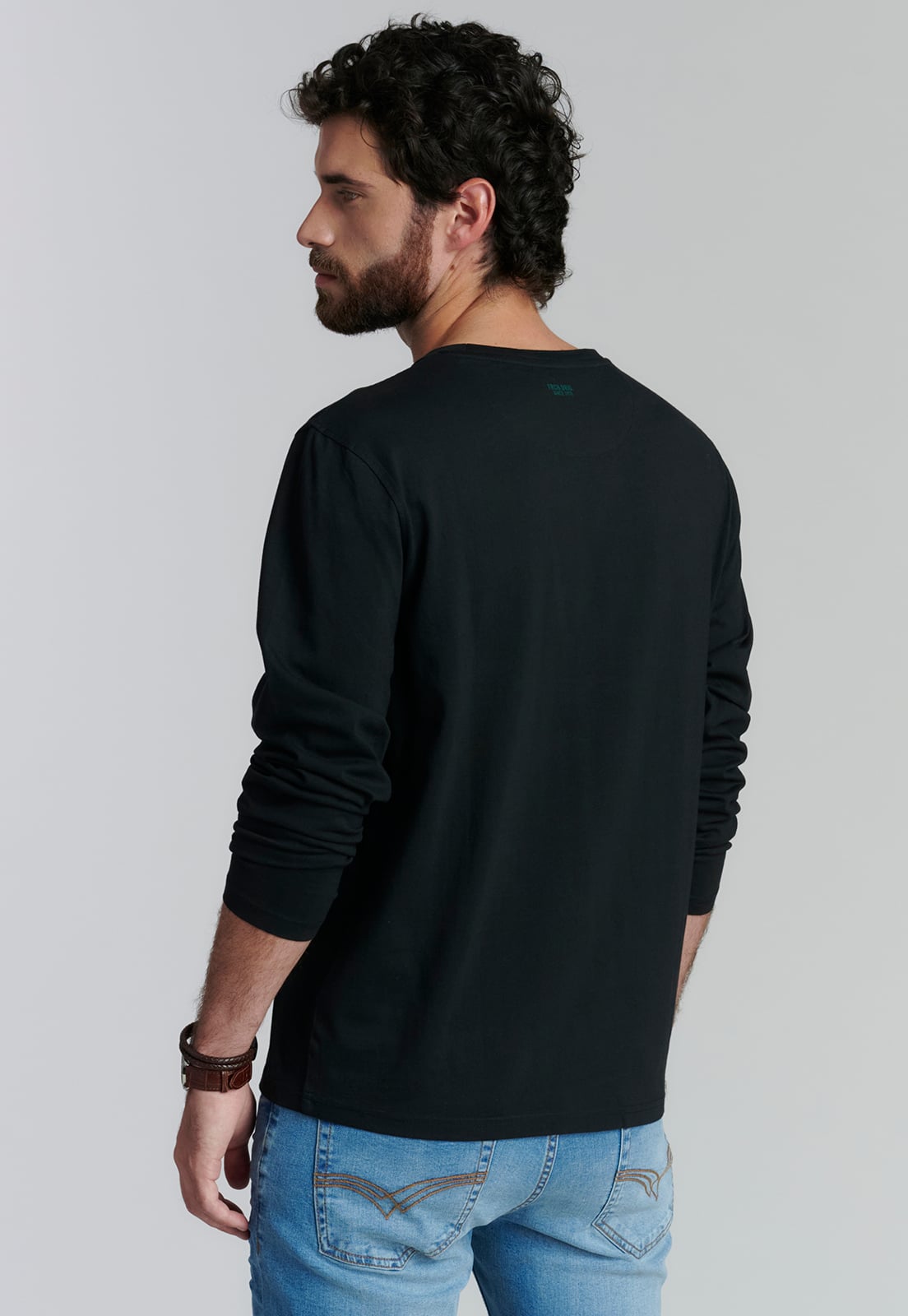 POLERA ALGODÓN HOMBRE FEROUCH NEGRO BÁSICA OREGON FR BLACK - 4