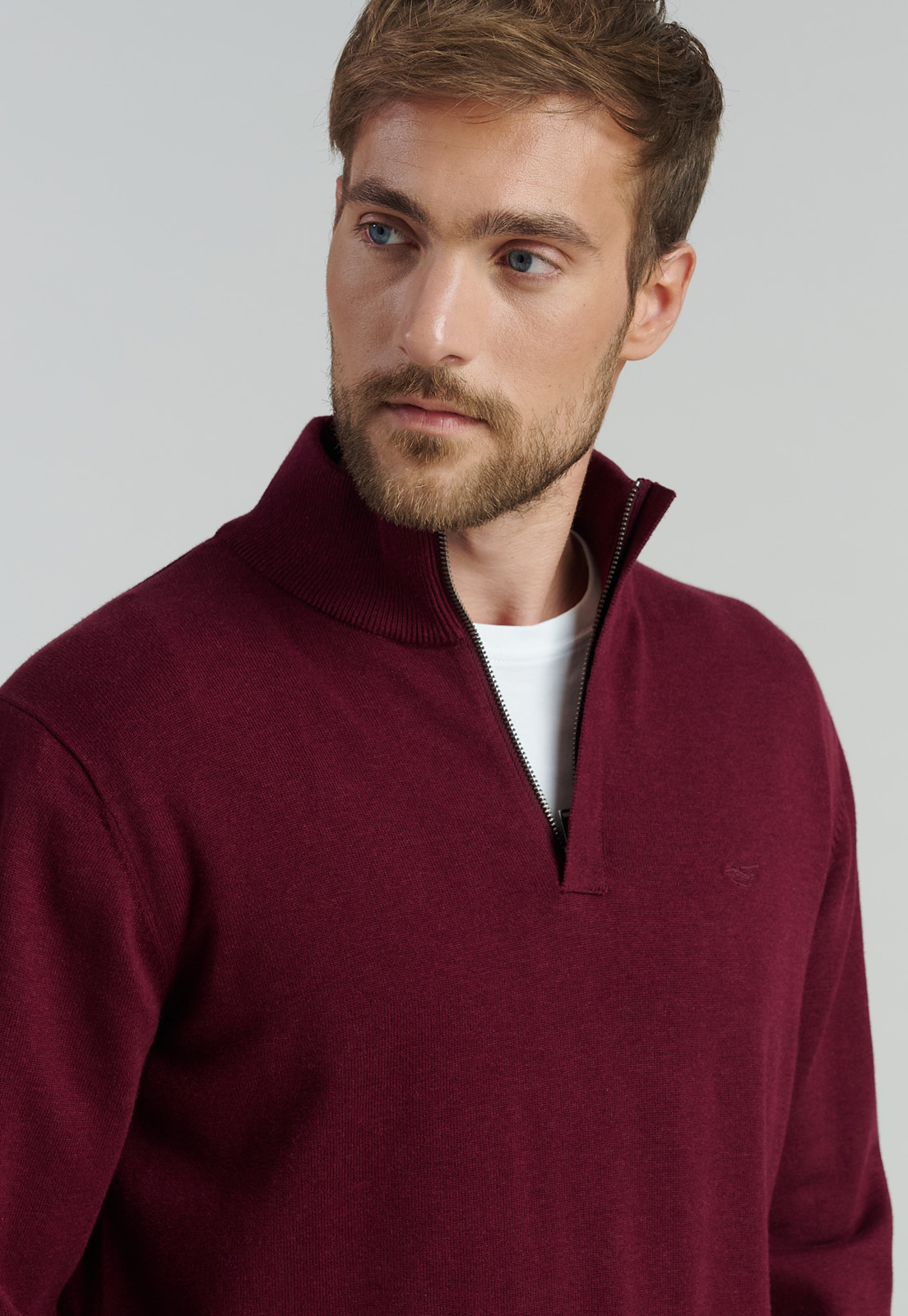 SWEATER ALGODÓN HOMBRE FEROUCH ROJO OKLAHOMA F BUSINESS DK BURGUNDY - 3