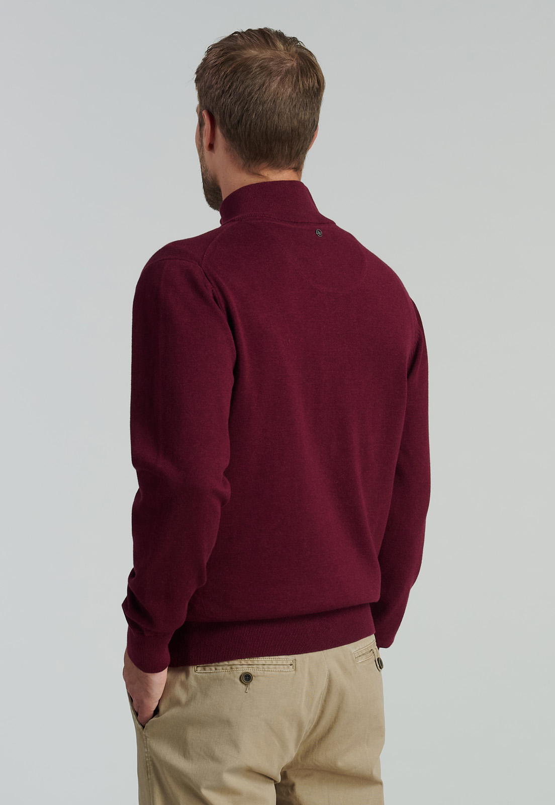 SWEATER ALGODÓN HOMBRE FEROUCH ROJO OKLAHOMA F BUSINESS DK BURGUNDY - 4