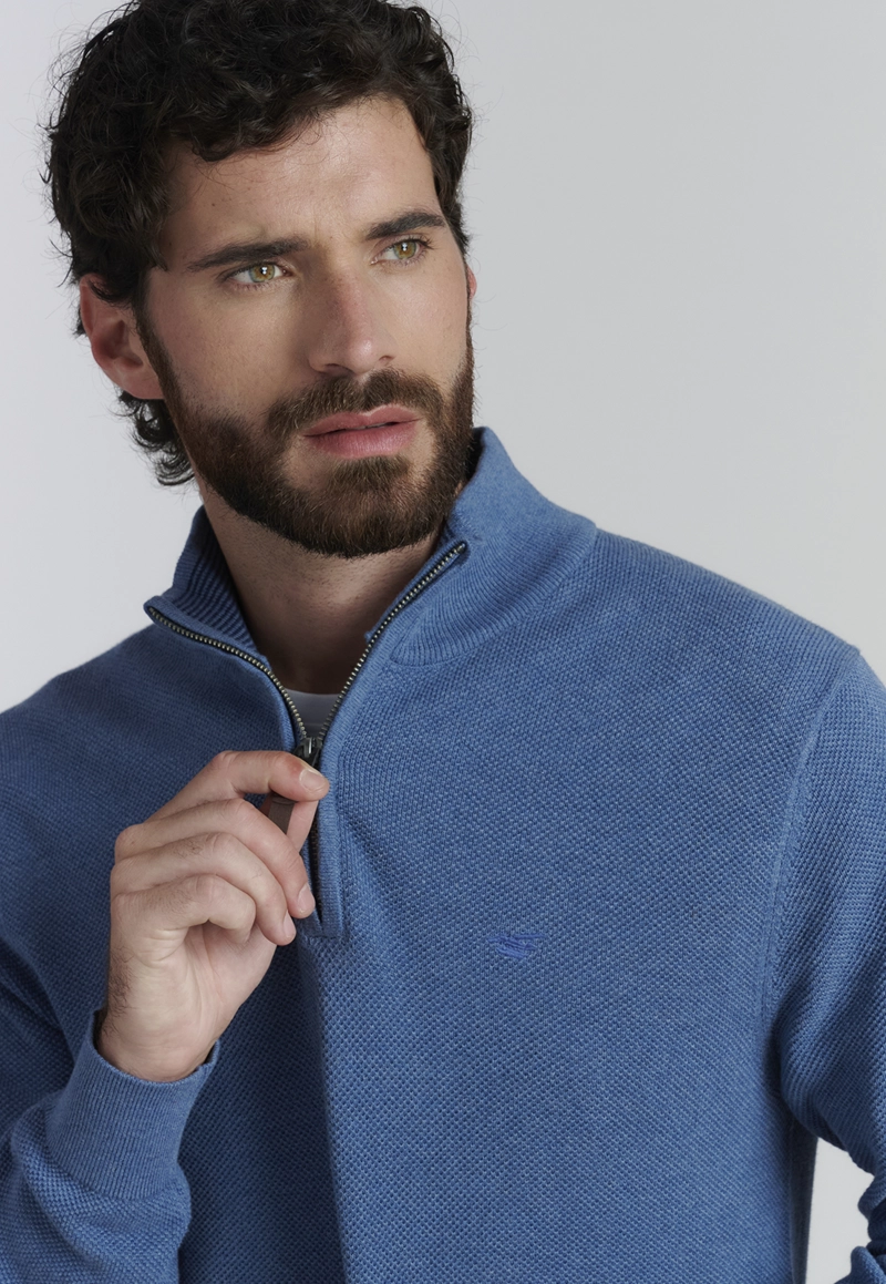 SWEATER ALGODÓN HOMBRE FEROUCH AZUL BAYTOWN F BUSINESS LT BLUE - 3