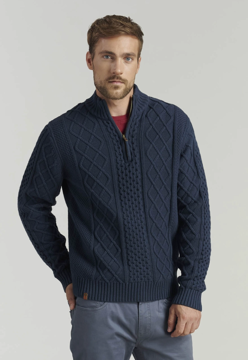 SWEATER HOMBRE FEROUCH AZUL CAMBRIDGE FR MARINE - 1