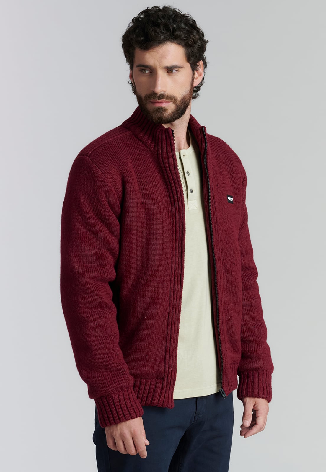 SWEATER HOMBRE FEROUCH ROJO CLEARWATER FJS BURGUNDY - 1