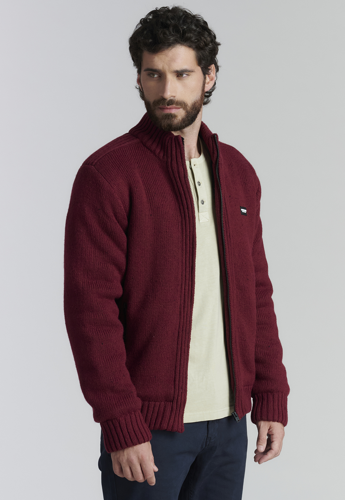 SWEATER HOMBRE FEROUCH ROJO CLEARWATER FJS BURGUNDY - 1