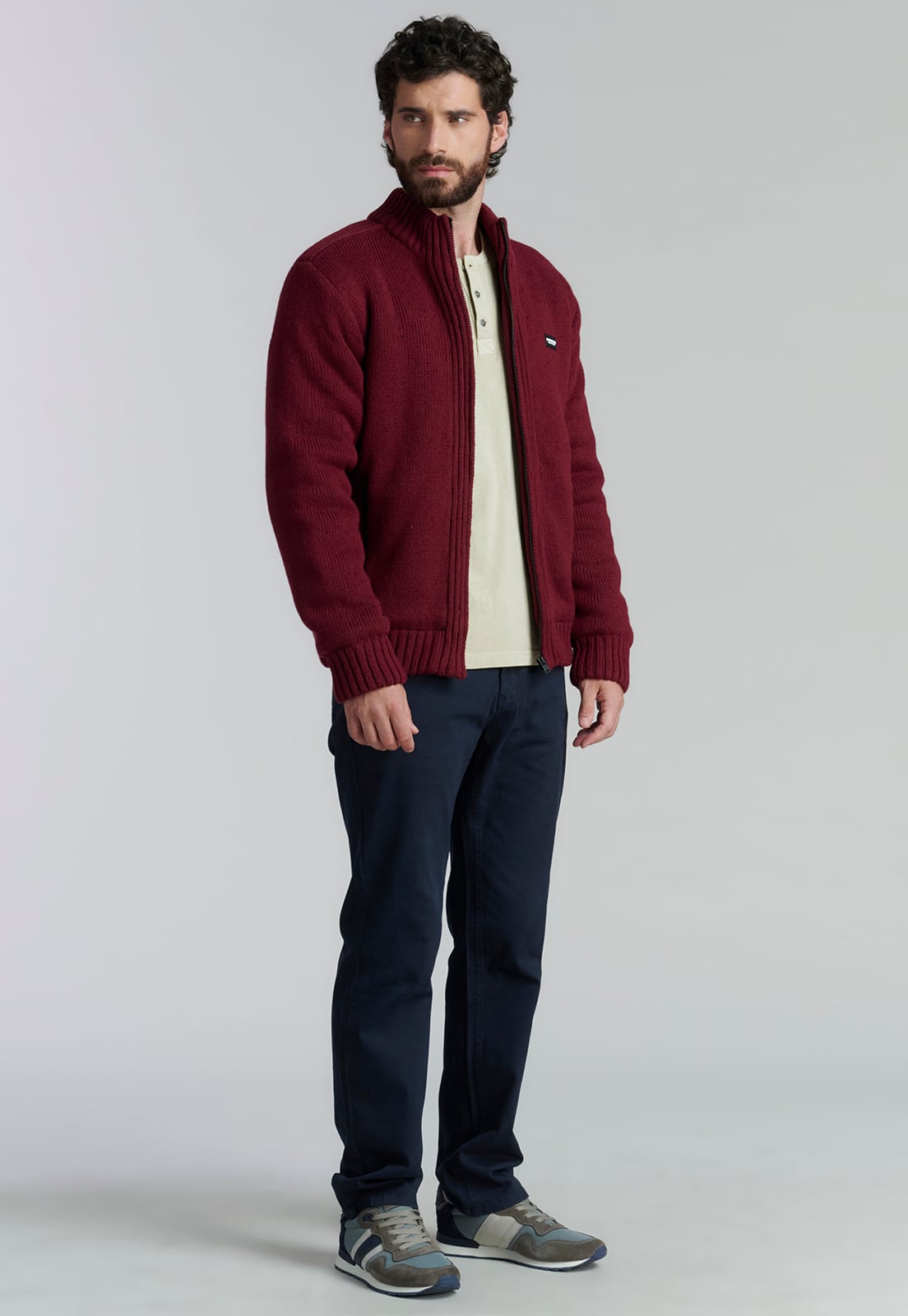 SWEATER HOMBRE FEROUCH ROJO CLEARWATER FJS BURGUNDY - 2