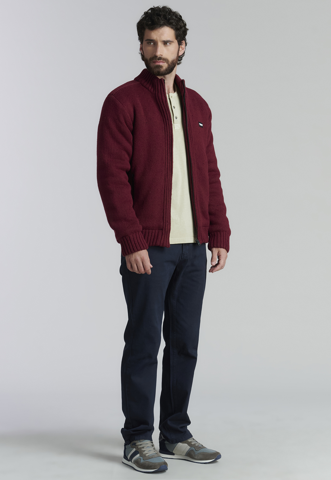 SWEATER HOMBRE FEROUCH ROJO CLEARWATER FJS BURGUNDY - 2