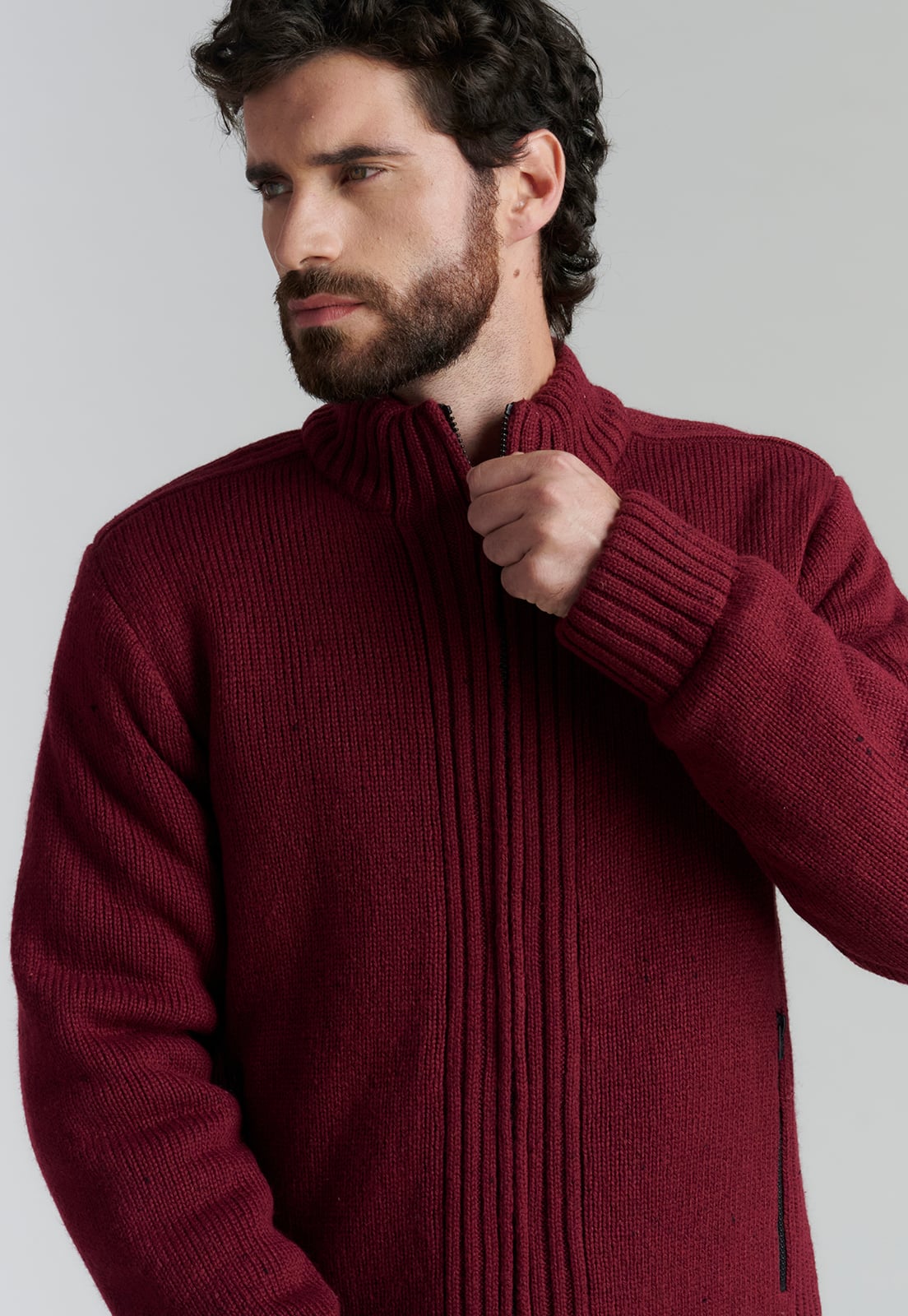 SWEATER HOMBRE FEROUCH ROJO CLEARWATER FJS BURGUNDY - 3