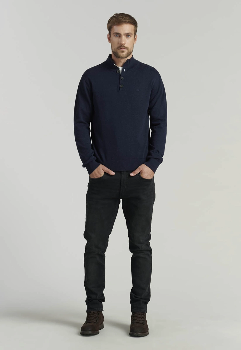 SWEATER ALGODÓN HOMBRE FEROUCH AZUL MARINO BRISTOL F BUSINESS NAVY - 2