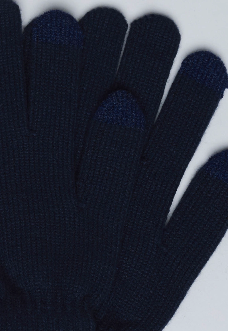 GUANTES BASICOS FR NAVY MELANGE - 2