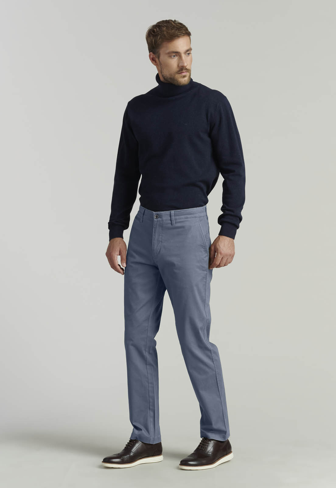 PANTALON TWILL WITHOUT PLEATS L/31 BUSINESS METAL - 2