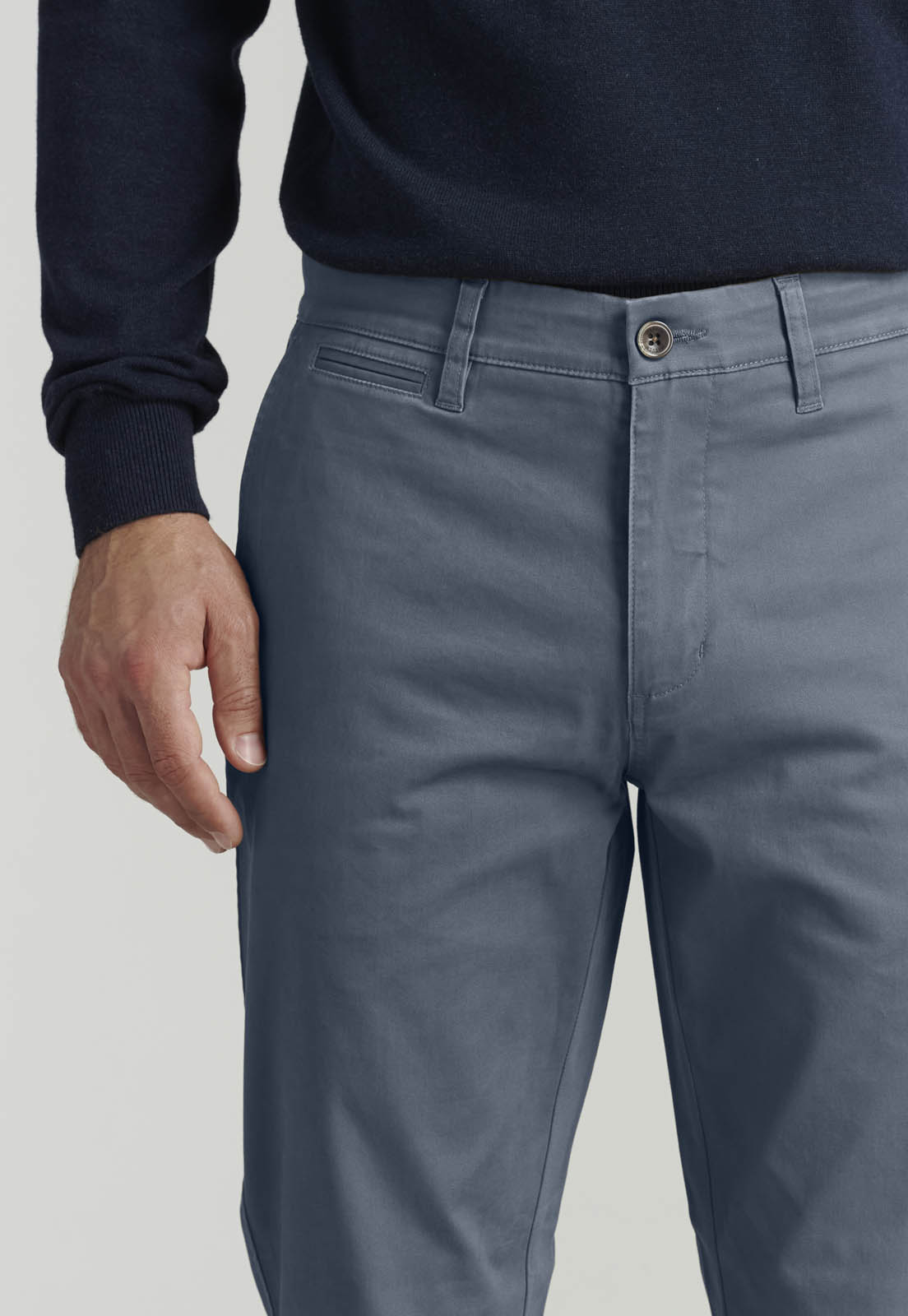 PANTALON TWILL WITHOUT PLEATS L/31 BUSINESS METAL - 3