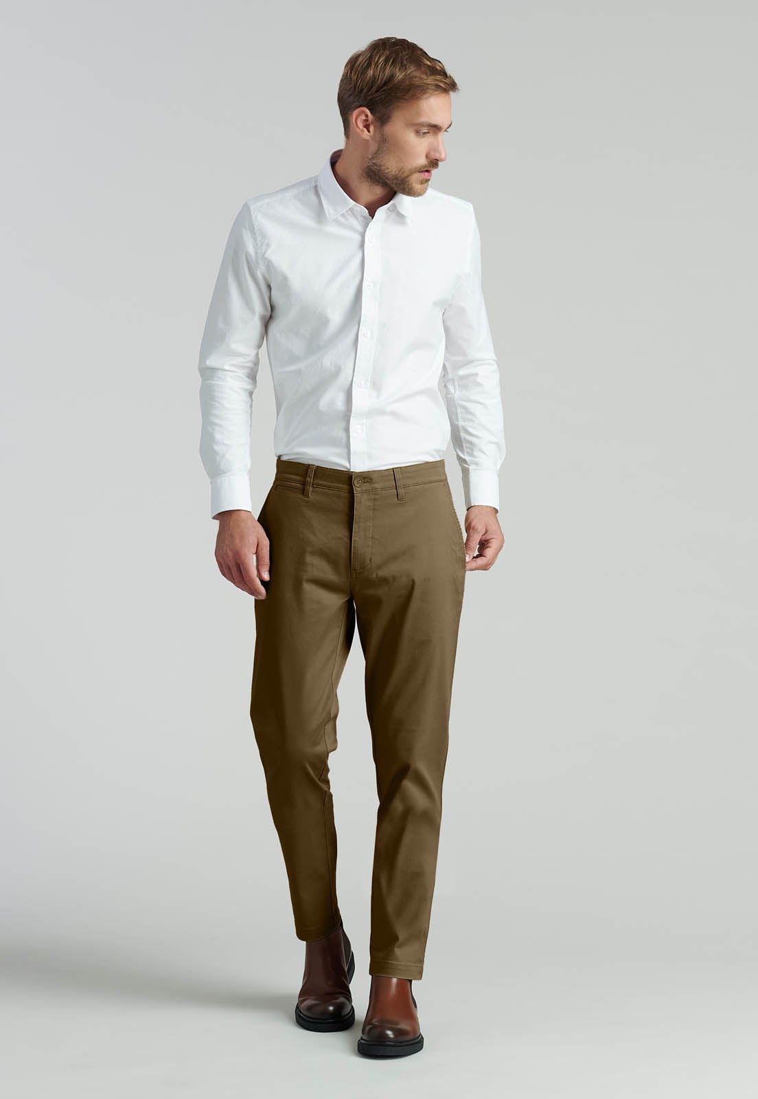 PANTALON TWILL SLIM /31 BUSINESS ALMOND - 2