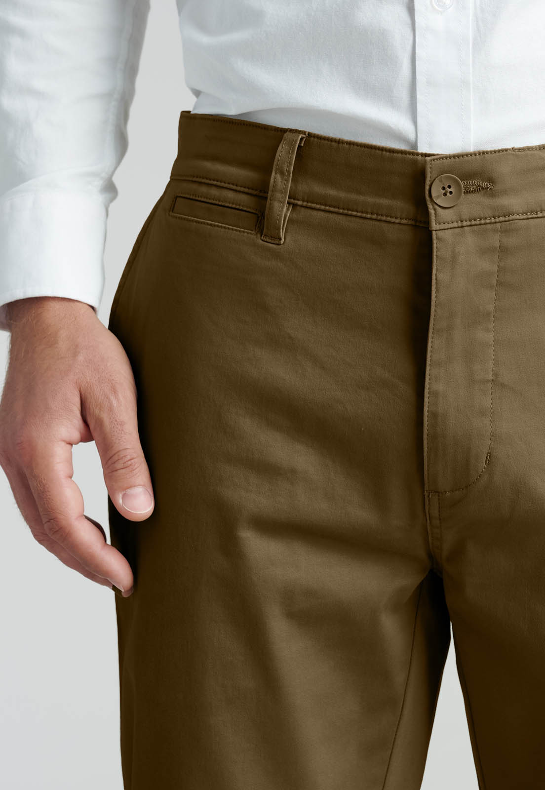 PANTALON TWILL SLIM /31 BUSINESS ALMOND - 3