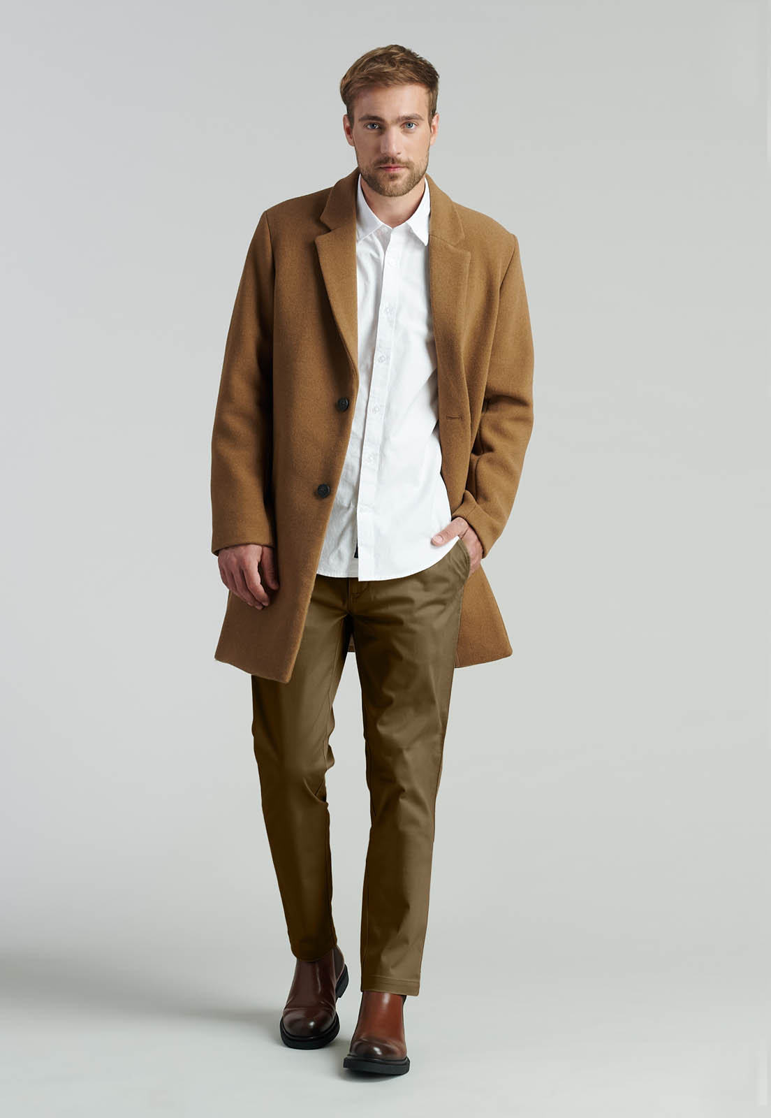 PANTALON TWILL SLIM /31 BUSINESS ALMOND - 5