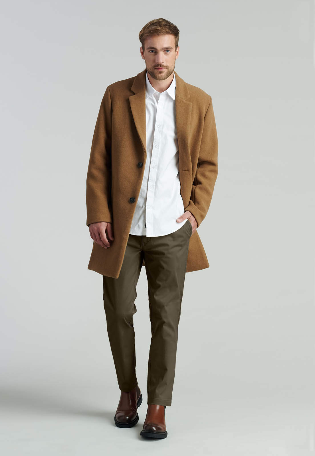 PANTALON TWILL SLIM /31 BUSINESS CAMEL - 5