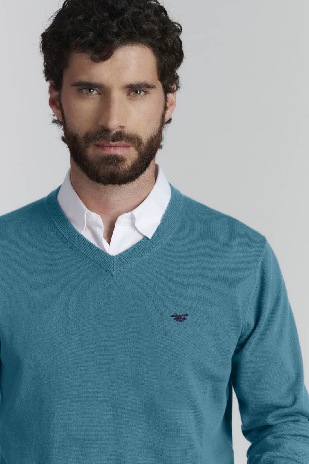 SWEATER V NECK SOLIDO F SMART CASUAL LT RIVER - 3