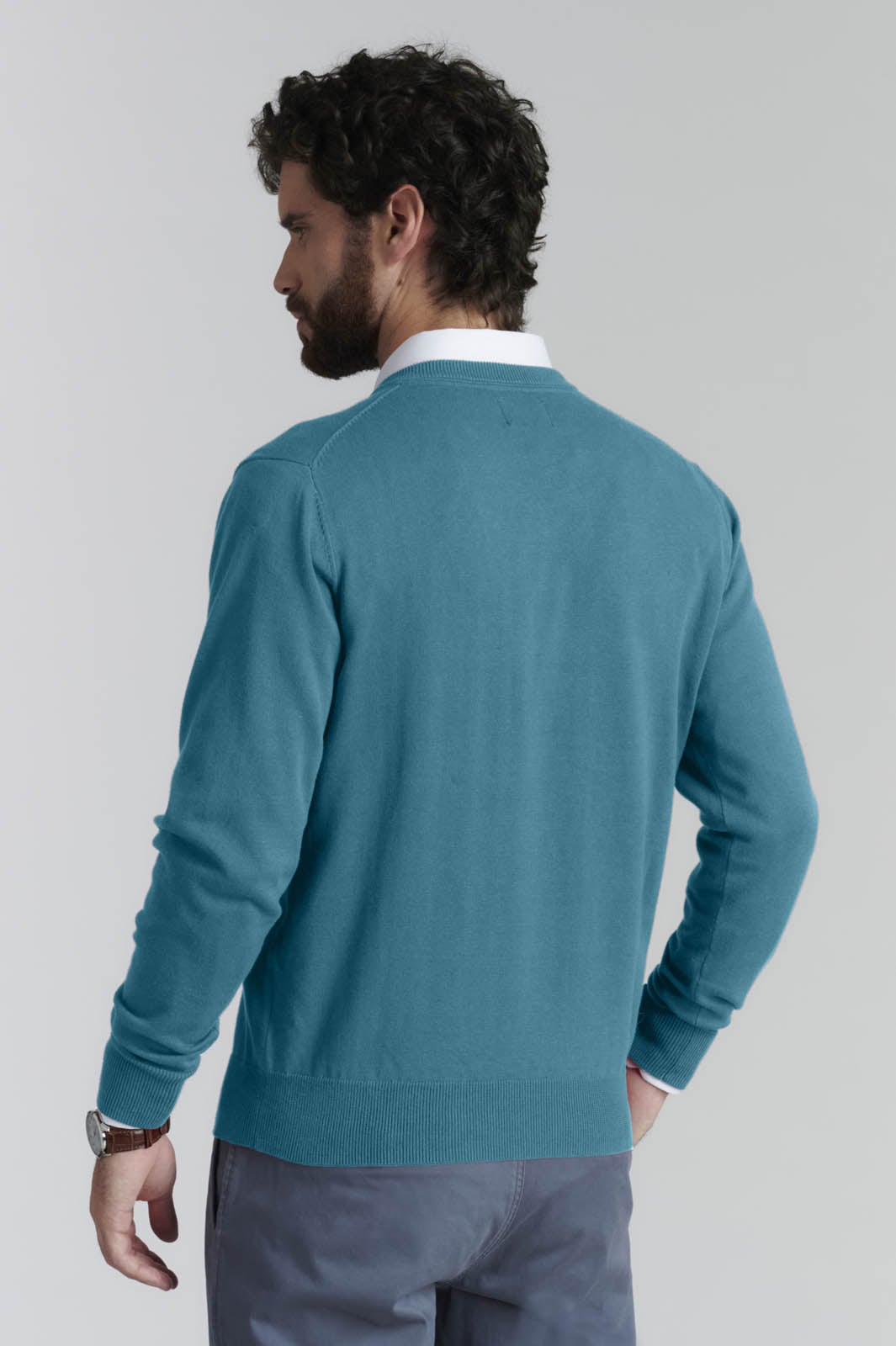 SWEATER V NECK SOLIDO F SMART CASUAL LT RIVER - 4