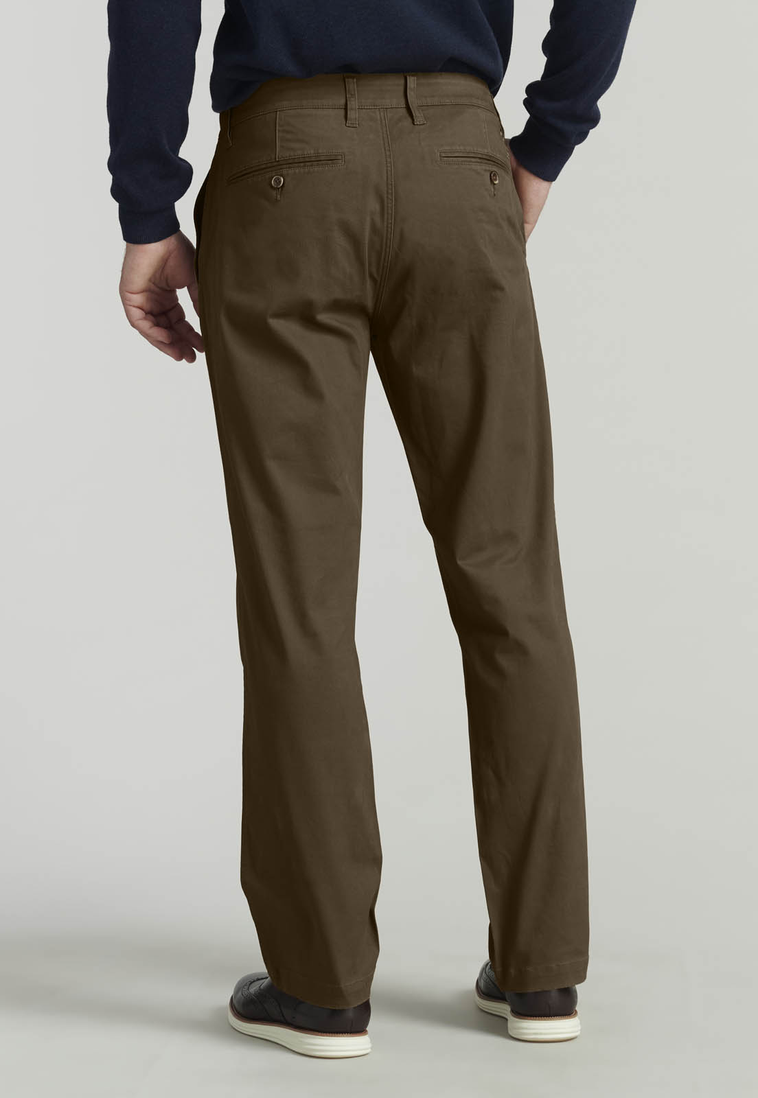 PANTALON TWILL WITHOUT PLEATS L/31 BUSINESS BROWN - 4