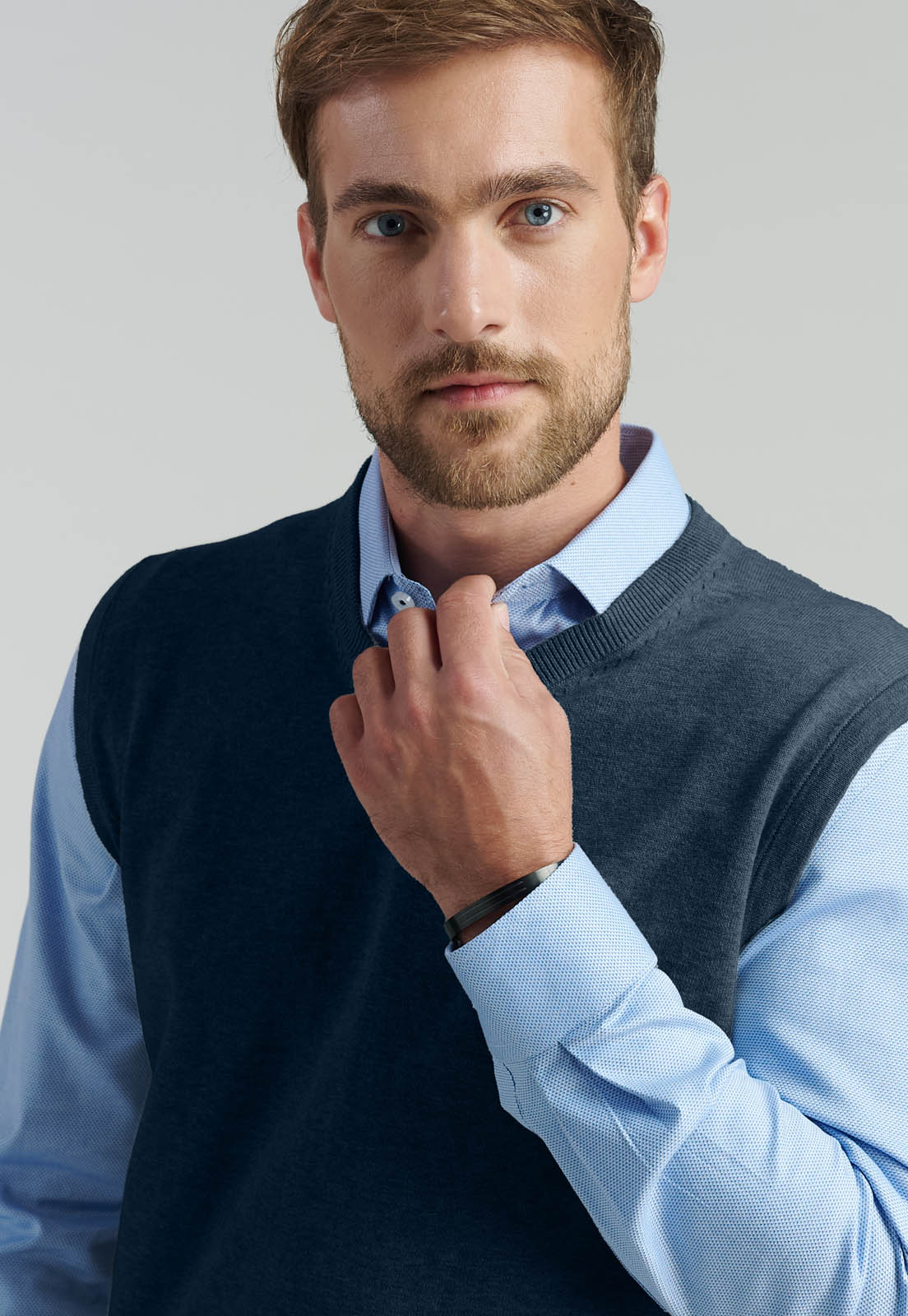 SWEATER SMART CASUAL SLEEVE BUSINESS NAVY - 3